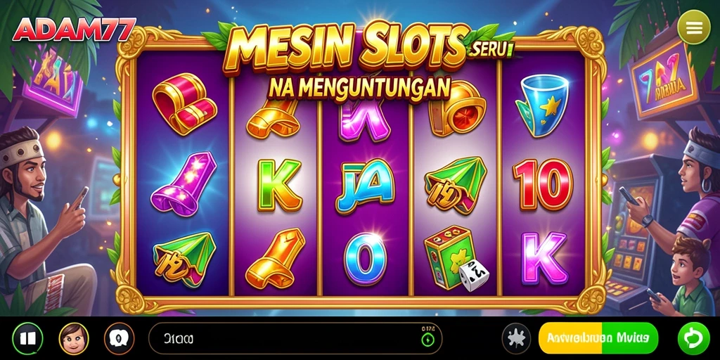 Screenshot gameplay ADAM77 yang penuh aksi dan hadiah menarik.