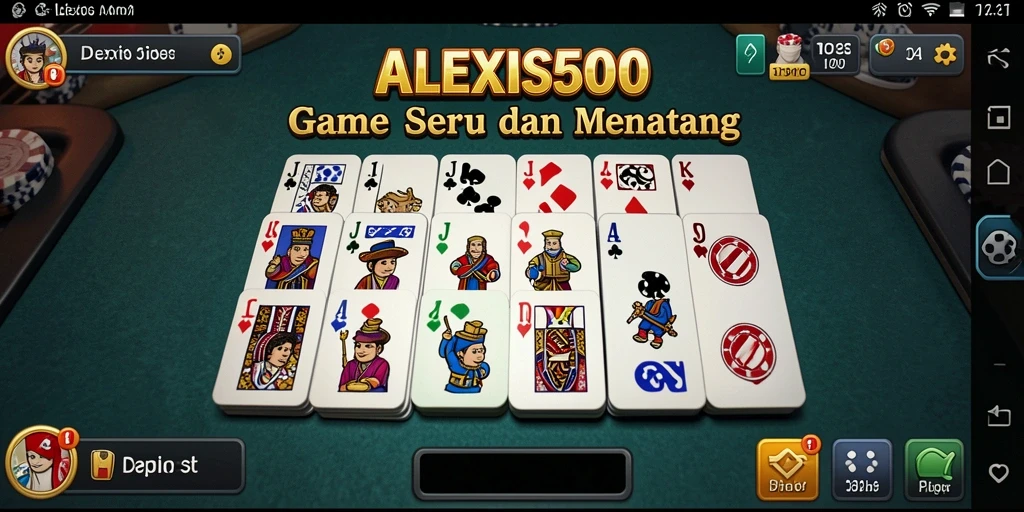 Tampilan gameplay seru di ALEXIS500, permainan Domino yang mendebarkan.