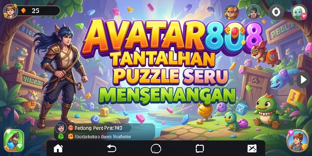 Tangkapan layar AVATAR808 menampilkan gameplay puzzle yang menantang dan menarik.