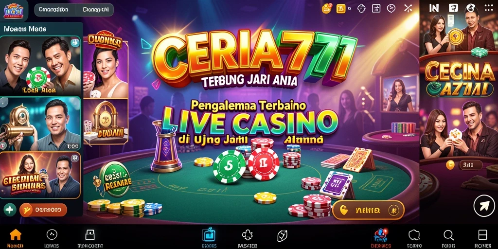 Screenshot gameplay Live Casino yang menarik dengan dealer profesional.