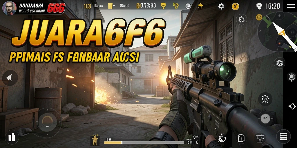 Screenshot menunjukkan aksi menegangkan dalam pertempuran JUARA666.