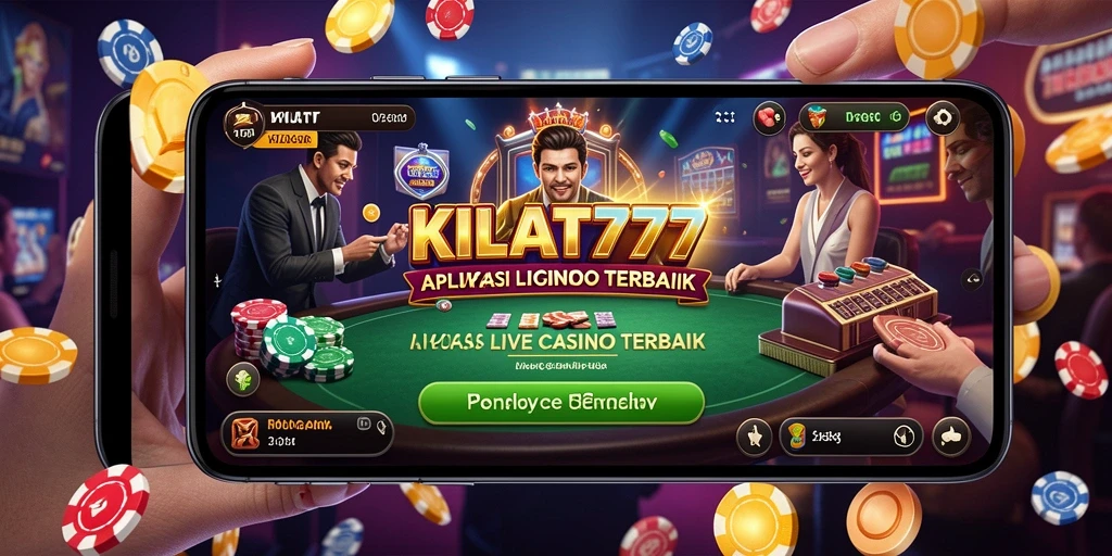 Tampilan gameplay KILAT777 yang menampilkan dealer live dan permainan seru.