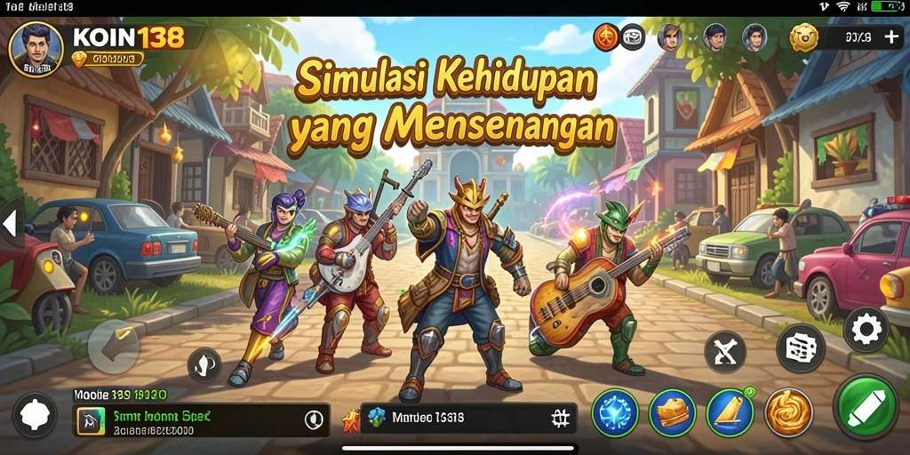 Screenshot game KOIN138 menampilkan gameplay simulate kehidupan yang menarik.
