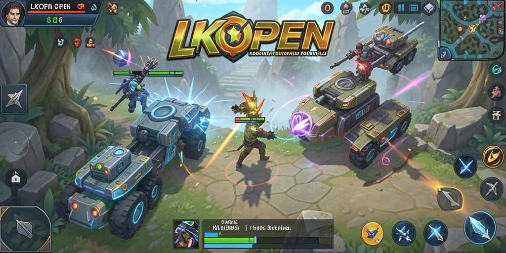 Tampilan gameplay LKOPEN yang menakjubkan dan strategis.