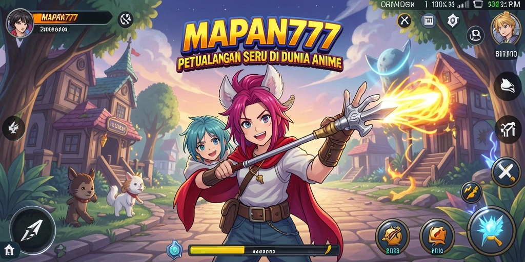 Screenshot gameplay MAPAN777 yang menampilkan aksi pertarungan karakter Anime.