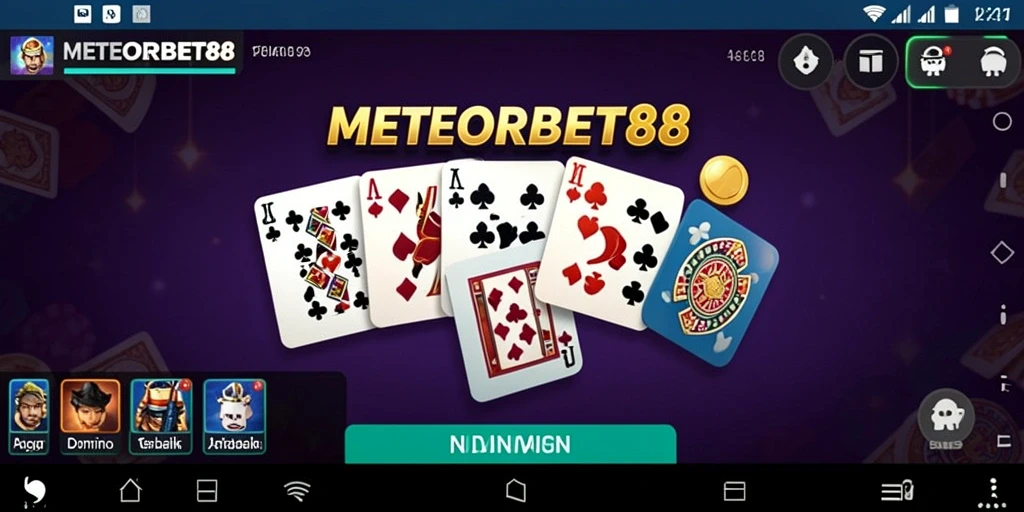Tampilan gameplay seru dari METEORBET88 dalam permainan Domino.