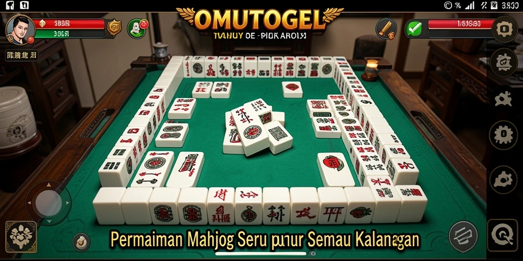 Tampilan permainan Mahjong yang menawan dan seru di OMUTOGEL.