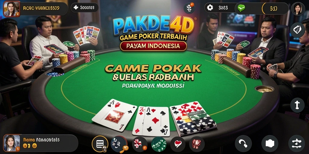 Tampilan seru gameplay poker PAKDE4D yang menantang.