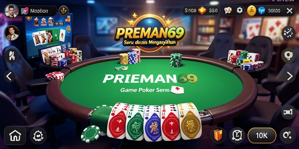 Tampilan menarik dari gameplay Poker dalam PREMAN69.