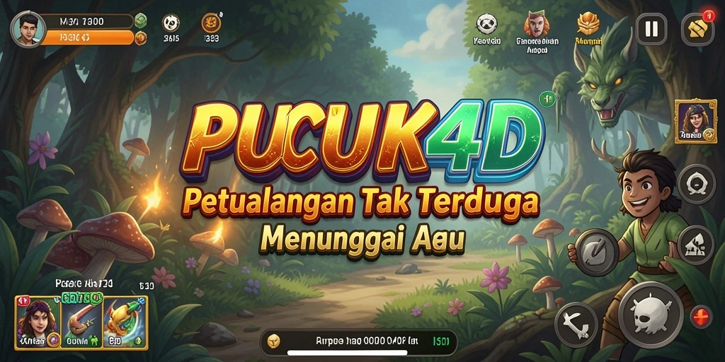 Tangkapan layar utama PUCUK4D dengan visual menarik dan gameplay seru.