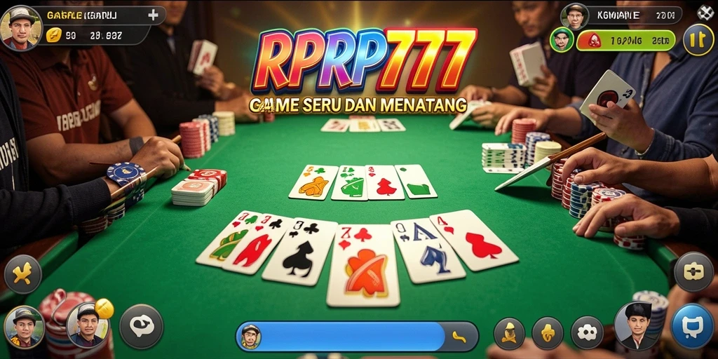 Tampilan gameplay seru dari RPRP777 dalam permainan Gaple.